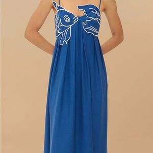 FARM Rio Blue Fish Top Lenzing™ Ecovero™ Euroflax™ Maxi Dress